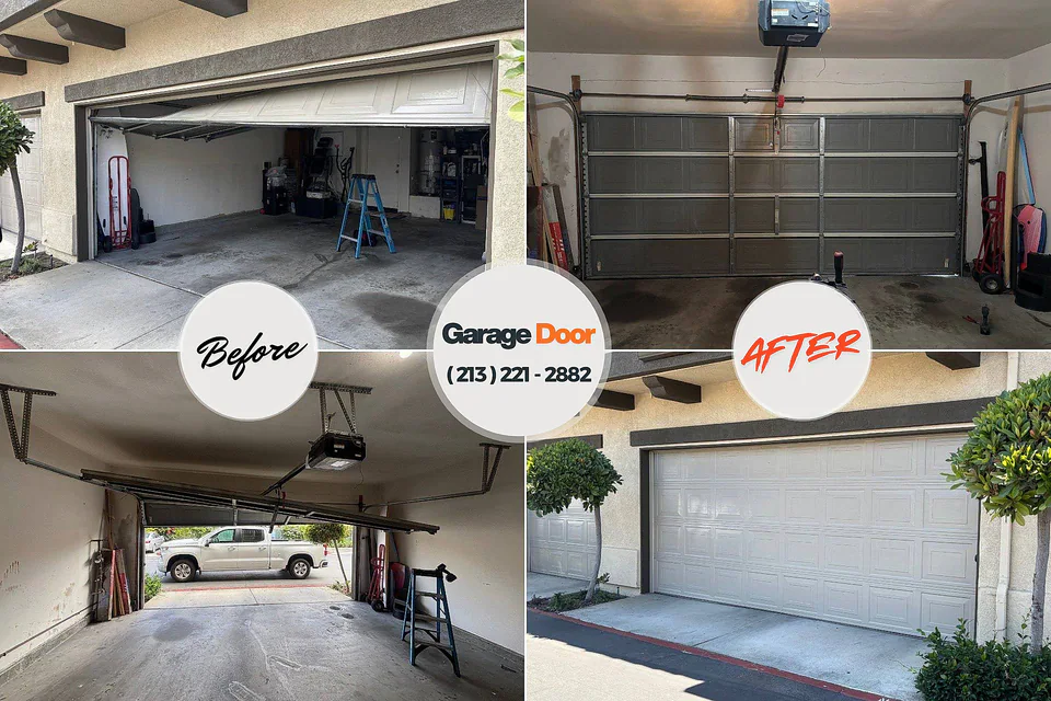 Before and after: garage door repair 52641